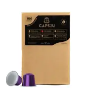 100 Pack Delicious Strong Ristretto Coffee Capsules Pods - Nespresso Compatible