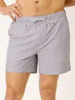 Mantaray Men's Elasticated Waist Seersucker Swim Short, Blue, Size XL