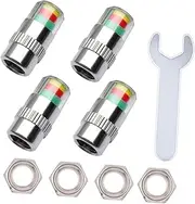 Garneck 1Set Theft Valve Stem Caps for Car Pressure Monitoring Durable Pressure Indicators to Enhance Safety and Extend Tire Life Essential Auto Accessories for Optimal