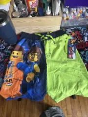 Boys Size L 10/12 The Lego Movie Boardshorts NWT Dinosaur Space Swim Suit
