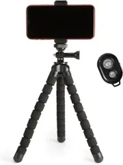 Amazon Basics Portable and Flexible Tripod with Wireless Remote Black