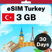 eSIM Turkey - 3 GB - 30 Days - Travel eSIM | QR code activation