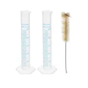 3in1 Set Measuring Cylinder,for DIY, Science Lab, (Clear White, 50ml)