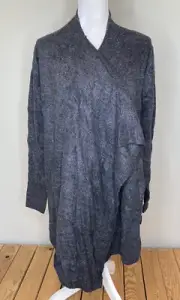 Barefoot Dreams NWT $110 Women’s Open front Cardigan Size L/XL Carbon Black K6