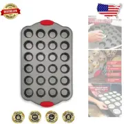 Professional 24-Cup Mini Muffin and Cupcake Pan - Dishwasher Safe & Versatile