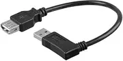 Goobay 95701 USB 2.0 Hi-Speed Extension Cable, 90° Clip, Black, 0.15m Length
