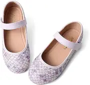 [Secret Slippers] Mermaid Glitter Princess Ballet Flats for Girls, Mary Jane Shoes Dress Shoes for Girl Back to School Princess Wedding Shoes (Toddler/Little Kid/Big Kids)