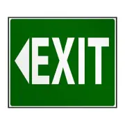 Industrial Decals Horizontal Vinyl Stickers Exit Sign Sign Right Industrial
