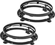 Car Headlight Brackets 7" Inch Headlight Mounting Bracket Round Ring Lamp Holder Brackets Fit for Wrangler JK Fit for Suzuki Samurai Car Headlight Mount Bracket(Black 2PCS)