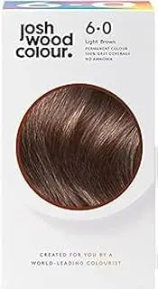 Josh Wood Colour Permanent 6.0 (Light Brown) Celebrity-approved ammonia-free - Leaves hair super shiny and hydrated with 100% grey coverage - Natural-looking and Vegan