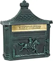European Style Villa Mailbox Retro Post Box with Lock Outdoor Drop Box Creative Home Parcel Box 16x5.6x17.7in Suggestion Box (Color : A)