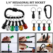 33Pcs 1/4 Inch Hex Shank Screwdriver Bit Holder Bit Holder Keychain tyZhB