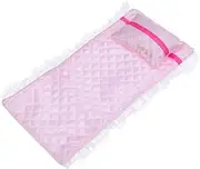 Totority Realistic Mini Bedding Set for Dollhouse 2pcs Cotton Pillow Sheet Fun Bedroom Accessories