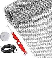 Screen Door Replacement - Window Screen Net Replacement - 157X47 Inch, Sliding Door Repair Kit, Pet Proof Net, Home Accessories for Porch, Patio, Pool
