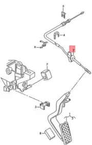 Genuine Volkswagen Accelerator Cable LHD NOS VW AUDI Passat 4Motion 4B1723555E