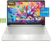 HP 15 15.6" FHD Business Laptop Computer, 11th Gen Intel Quad-core i5-1135G7, 16GB RAM 1TB PCIe SSD, Intel Iris Xe Graphic, Numeric Keypad, SD Card Reader, Type-C, HDMI, Windows 11 Pro, w/Battery
