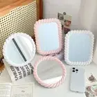 Round Cartoon Makeup Mirror Square Folding Princess Mirror Bedroom