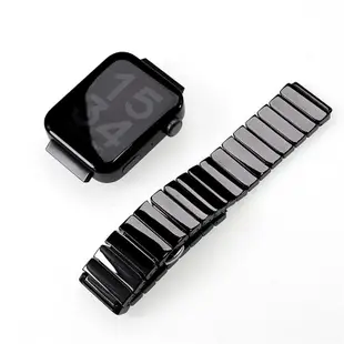 熱銷 適用于小米手錶手環陶瓷錶帶智能Watch運動錶帶黑色白色配件#腕錶手錶帶 可開發票