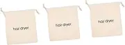 Beatifufu 3pcs Travel Size Hair Dryer Storage Drawstring Bag for Hair Dryer Dustproof Supplies