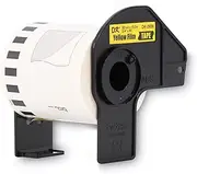 Brother DK-2606 Continuous Length Paper Label Roll (Black/Yellow)