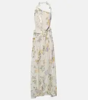 [Blumarine] Blumarine Floral silk creponne maxi dress AU 6 multicoloured