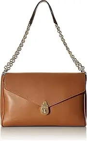 [Calvin Klein] Soft Lock Lamb Leather Large Convertible Crossbody Shoulder Bag