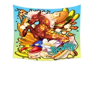 Cool Rudicorn Salty Junk Food Tapestry