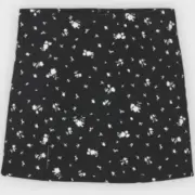 Art Class Girls Floral Notch Front A-Line Skirt Black Size S(6/6x)