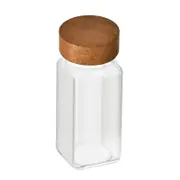 12pcs Square Glass Spice Jars Clear Storage Containers Kitchen Spice Organizing