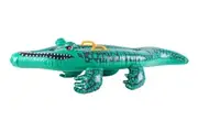 Airtime 143x48cm Inflatable Crocodile w Handles Pool Beach Floating Toy Green