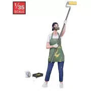 1/35 resin figure model Lovely girl painting unassembled Unpainted