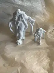 White HO Scale Bigfoot Yeti Skunk Ape White Custom 3d Print Abominable Snowman