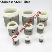 1/2" ~ 4" Strainer-Suction And Sump Filter Stainless Steel Mesh Nylon Threads