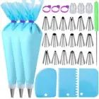 Piping Bags and Tips Set, Cakes Decorating Kit Supplies 3 Reusable Pastry Bags,