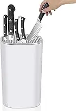 Food-Safe Knife Block, Knife Block Without Knife, Removable Knife Holder with Water Drain, Multifunctional Knife Holder for Chef's Knives, Bread Knives, Vegetable Knives, Fruit fair (Baise)