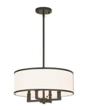 Livex Park Ridge 4-Light Bronze Pendant Chandelier