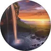 [VTCTOASY] Button Pins Badge 2.4 inch Cute Round Badge Pins Buttons Badges Personalized Name Tag Waterfall at Sunset Badge Pinback Button Badges Fashion Pins Set for Men Women Backpack Office