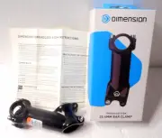 Dimension 1-1/8" Threadless Steerer 25.4 Handlebar Clamp 17 Degree 100mm Length