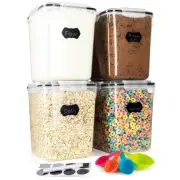 Flour Sugar Storage Containers (5.3L/4pk) Great Rice Canisters Sets For The K...