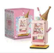 330 Pcs Building Blocks Claw Machine 3d Puzzle Toy Pink Strawberry Sundae