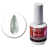 WAVE - UV LED Gel Nails Polish Glitter Titanium 01 Silver Charcoal
