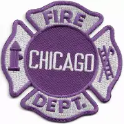 *NEW* Chicago Fire Dept. - Purple, Illinois (3.25" x 3.25" size) fire patch