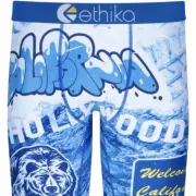 ETHIKA MENS STAPLE UNDERWEAR BOXER CALI RYDER BLUE