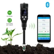 PH TEMP Meter Bluetooth Direct Soil Mud Readings Acidity Measure Data Logger