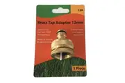 Brass Tap Adaptor Fits 3/4" & 1" Taps for 12mm Garden & Caravan Hose Connector