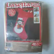 NYC Lasetta Plush Jumbo Snowman Christmas Stocking 21" Long Kit NOS