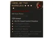 Diablo 4 Season 8 Cowl Of The Nameless 4GA 36% Unique Helm Rogue Gear Equipment