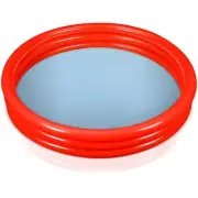 Round Inflatable Swimming Pool Portable Inflatable Kiddie Pool 3 Rings Blow U...