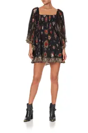 SHIRRED BODICE MINI DRESS MONTAGUES CAPULET