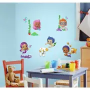 New BUBBLE GUPPIES Peel & Stick Wall Decals Kids Bedroom Toy Room Stickers Decor